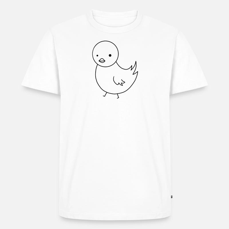 Küken Comic - Männer Premium Bio T-Shirt - Weiß