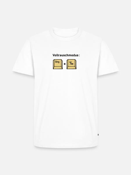 Vollrauschmodus - Männer Premium Bio T-Shirt - Weiß