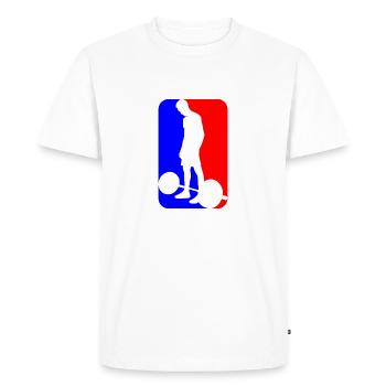 logo du gymnase - T-shirt Premium bio Homme - blanc - Devant - Nico (187cm)