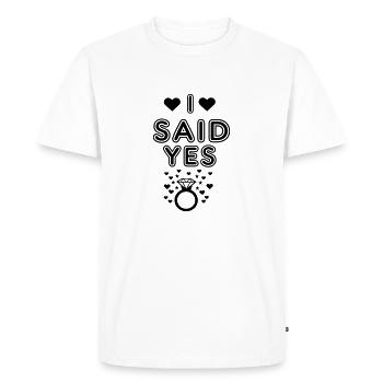 Engaged - Men's Premium Organic T-Shirt - white - Front - Nico (187cm)