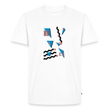 RETRO - T-shirt Premium bio Homme - blanc - Devant - Nico (187cm)