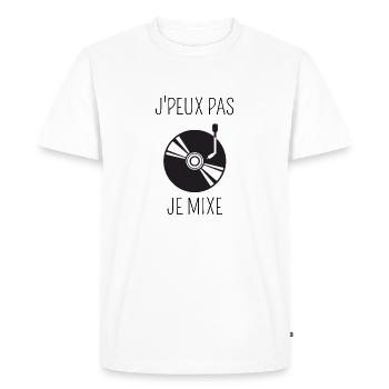 J'peux pas je mixe - T-shirt Premium bio Homme - blanc - Devant - Nico (187cm)