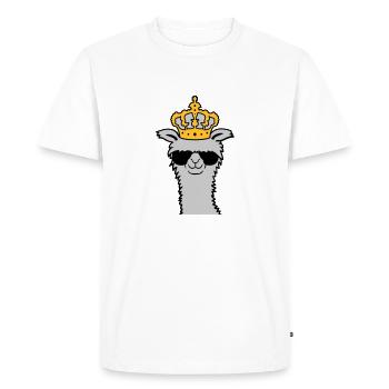 King Llama sunglasses cool - Men's Premium Organic T-Shirt - white - Front - Nico (187cm)