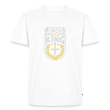 jesus is king quote - Men's Premium Organic T-Shirt - white - Front - Nico (187cm)
