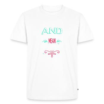 Idée de cadeau Happy Dads Favorite Joke PC Déclaration - T-shirt Premium bio Homme - blanc - Devant - Nico (187cm)