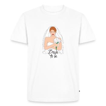 La future mariée sera brune 2 - T-shirt Premium bio Homme - blanc - Devant - Nico (187cm)