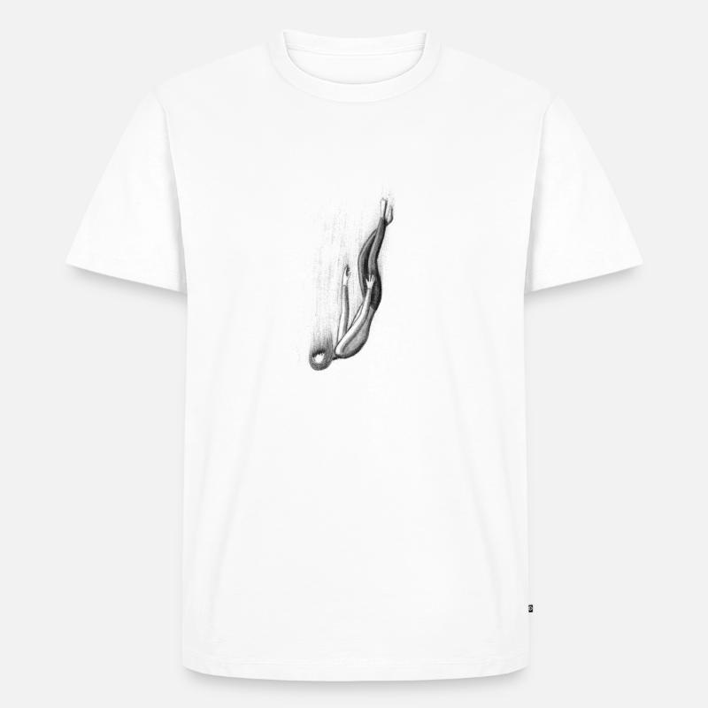 Falling by Jellyphant - Männer Premium Bio T-Shirt - Weiß