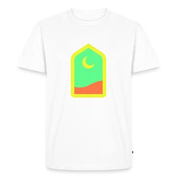 porte - T-shirt Premium bio Homme - blanc - Devant - Nico (187cm)