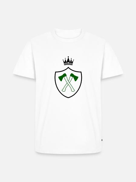 äxte axt wappen - Männer Premium Bio T-Shirt - Weiß
