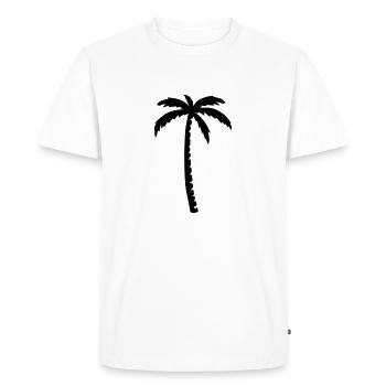 Palmier - T-shirt Premium bio Homme - blanc - Devant - Nico (187cm)