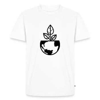 Planète Terre - T-shirt Premium bio Homme - blanc - Devant - Nico (187cm)