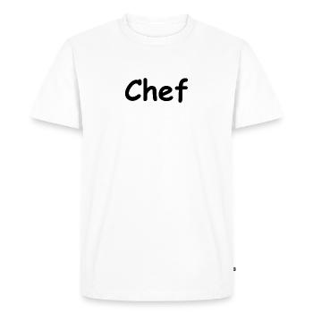Chef  - Men's Premium Organic T-Shirt - white - Front - Nico (187cm)