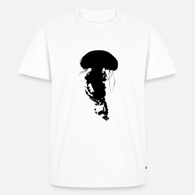 Qualle - Männer Premium Bio T-Shirt - Weiß