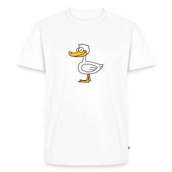 Duck - Men's Premium Organic T-Shirt - white - Front - Nico (187cm)
