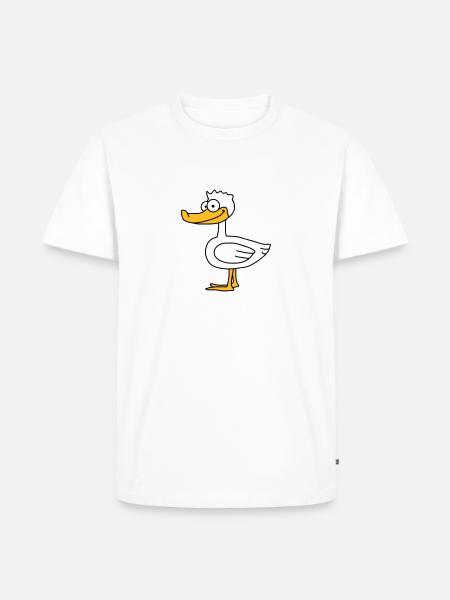 Duck - Men's Premium Organic T-Shirt - white