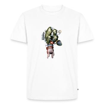 Distributeur de lait - distributeur de lait - tire-lait - T-shirt Premium bio Homme - blanc - Devant - Nico (187cm)