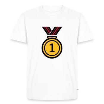 Siegermedallie - T-shirt Premium bio Homme - blanc - Devant - Nico (187cm)