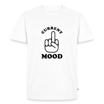 Momentary humeur humeur du doigt - T-shirt Premium bio Homme - blanc - Devant - Nico (187cm)