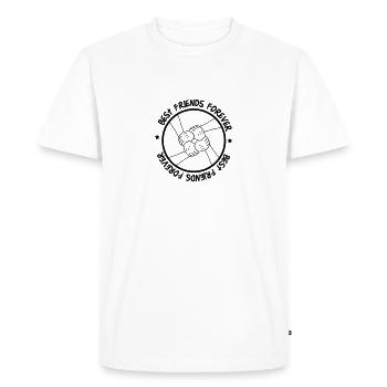 friends symbol 01 - Men's Premium Organic T-Shirt - white - Front - Nico (187cm)