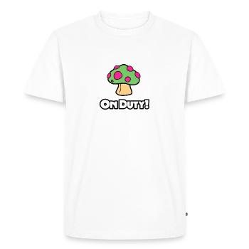 Teemo mushroom - ON DUTY - Men's Premium Organic T-Shirt - white - Front - Nico (187cm)