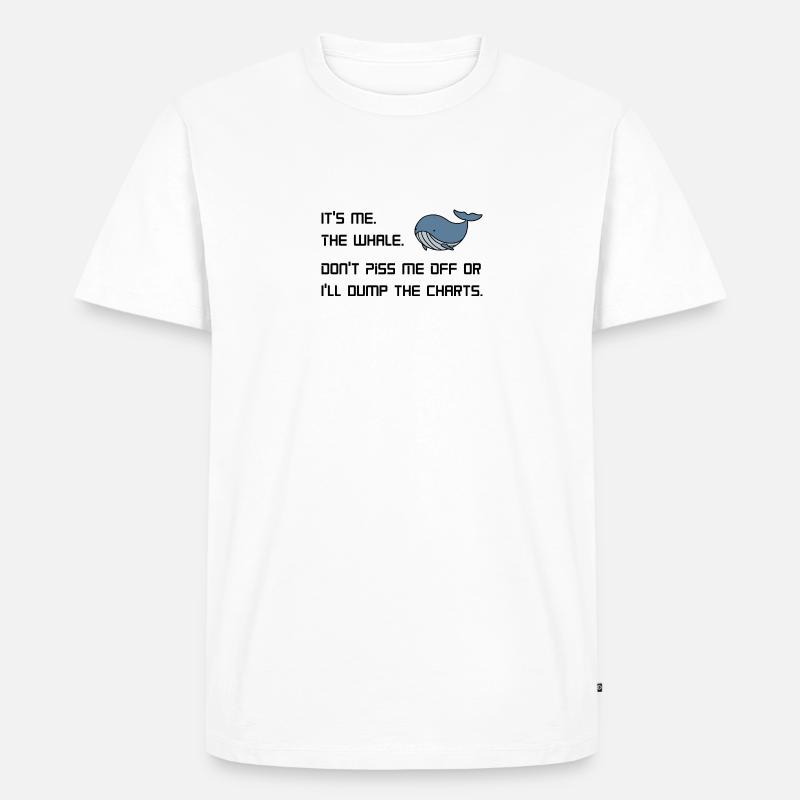 Wal-Krypto - Männer Premium Bio T-Shirt - Weiß