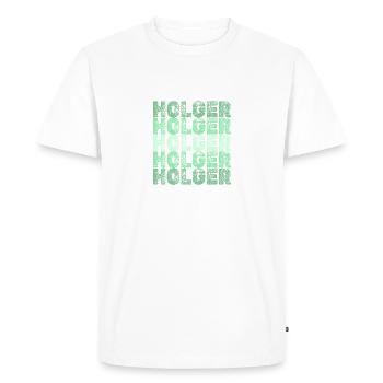 Holger (en anglais seulement) - T-shirt Premium bio Homme - blanc - Devant - Nico (187cm)
