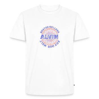 Alvin - T-shirt Premium bio Homme - blanc - Devant - Nico (187cm)