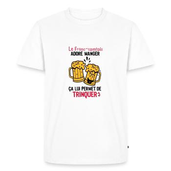 franc comtois trinquer biere alcool verre - T-shirt Premium bio Homme - blanc - Devant - Nico (187cm)