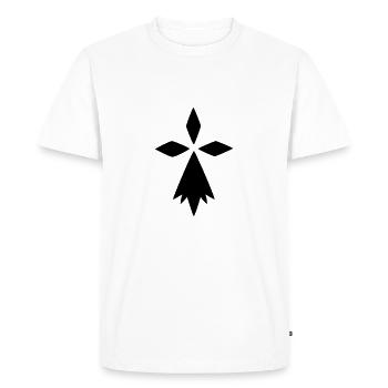 blanche hermine - T-shirt Premium bio Homme - blanc - Devant - Nico (187cm)