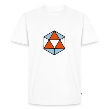 ICOSAHEDRON / IKOSAEDER - Men's Premium Organic T-Shirt - white - Front - Nico (187cm)