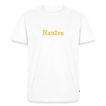 Nantes - T-shirt Premium bio Homme - blanc - Devant - Nico (187cm)