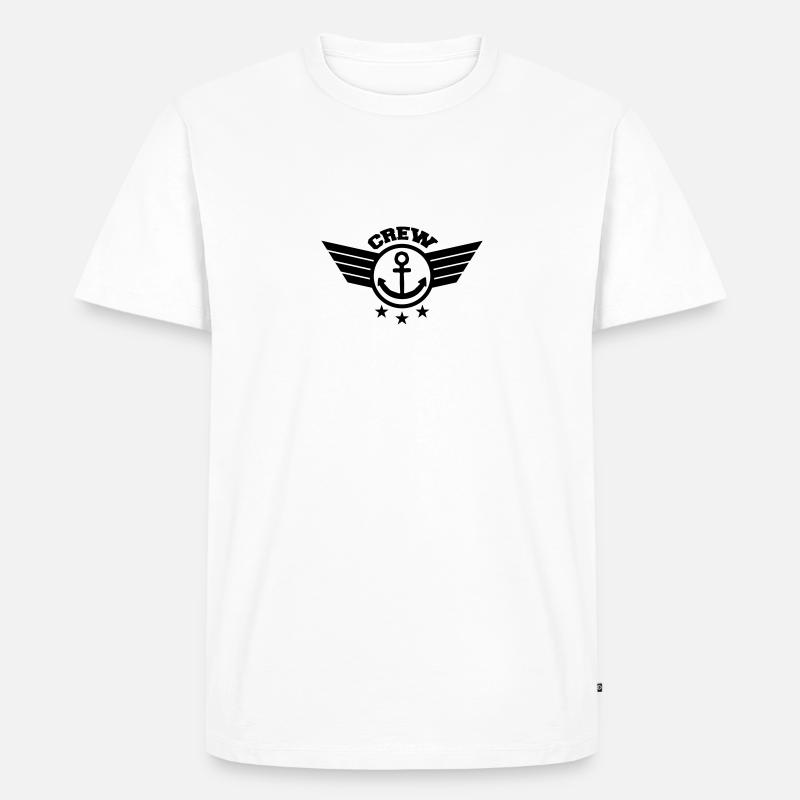 Anchor Crew - Männer Premium Bio T-Shirt - Weiß