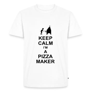 keep calm i'm a pizza maker kg10 - T-shirt Premium bio Homme - blanc - Devant - Nico (187cm)