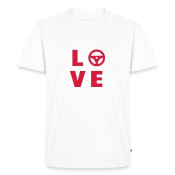Conducteur Conduire Sport Voiture Athlète - T-shirt Premium bio Homme - blanc - Devant - Nico (187cm)