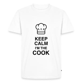 Cuisinier / Cuisine / Barbecue / Cuisinière - T-shirt Premium bio Homme - blanc - Devant - Nico (187cm)