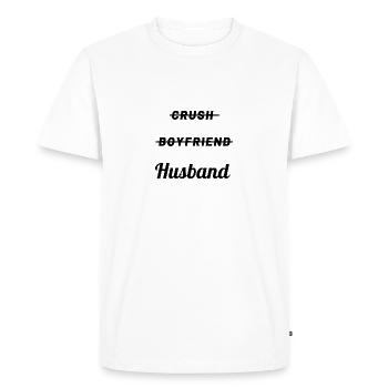 Crush Boyfriend Husband all about Love evolving - Men's Premium Organic T-Shirt - white - Front - Nico (187cm)