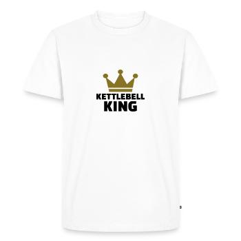 Kettlebell King - Men's Premium Organic T-Shirt - white - Front - Nico (187cm)