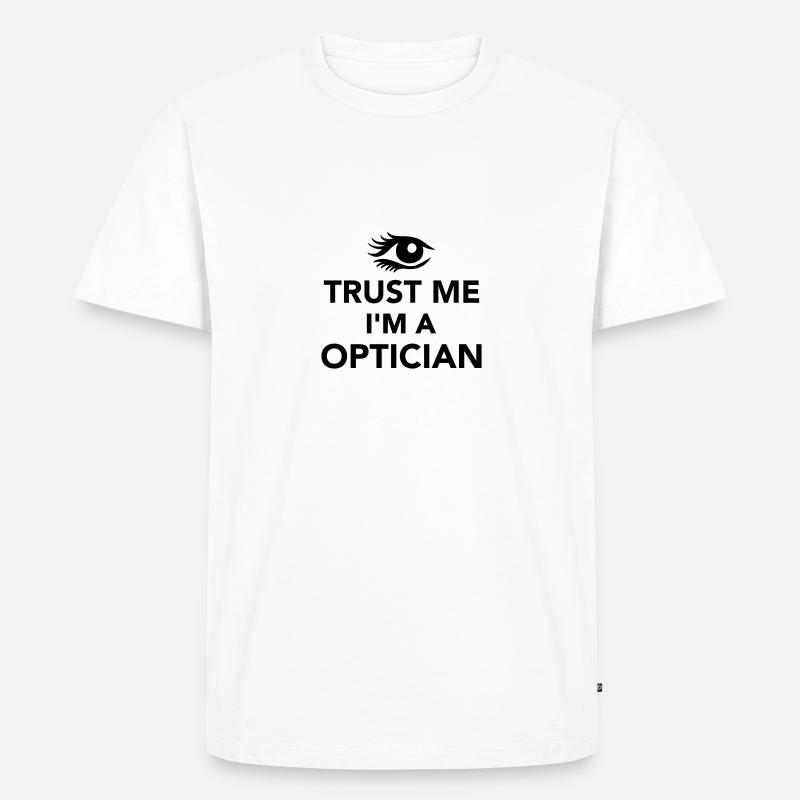 Optiker - Männer Premium Bio T-Shirt - Weiß