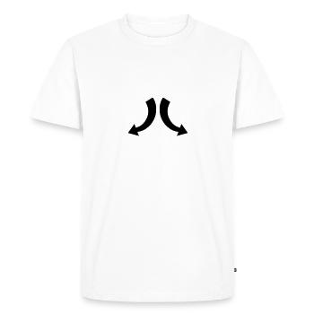 Arrows - Men's Premium Organic T-Shirt - white - Front - Nico (187cm)