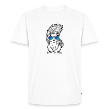 Écureuil 🐿️ - T-shirt Premium bio Homme - blanc - Devant - Nico (187cm)