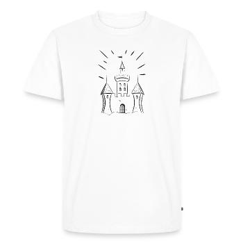 chateau - T-shirt Premium bio Homme - blanc - Devant - Nico (187cm)