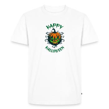 Green Look Pumpkin Halloween - Men's Premium Organic T-Shirt - white - Front - Nico (187cm)
