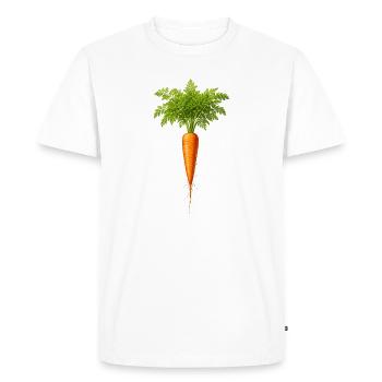 Illustration de légumes naturels à la carotte fraîche - T-shirt Premium bio Homme - blanc - Devant - Nico (187cm)