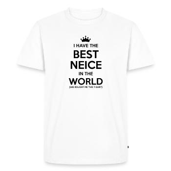 i have the best neice in the world - Men's Premium Organic T-Shirt - white - Front - Nico (187cm)