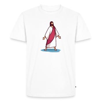 Notre Seigneur Jésus - T-shirt Premium bio Homme - blanc - Devant - Nico (187cm)