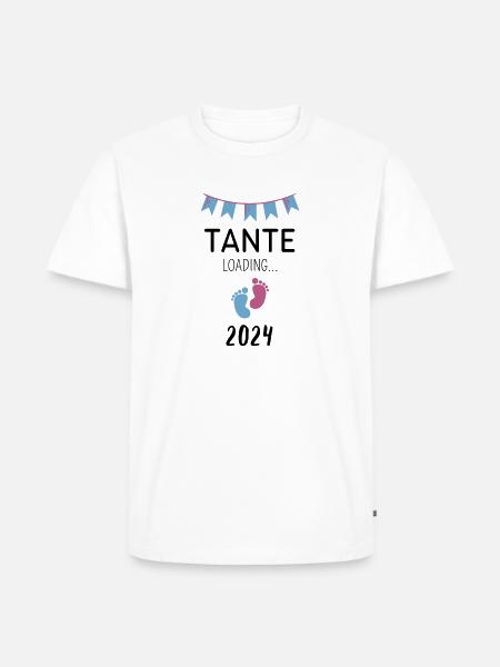 Tante Loading... 2024 - Männer Premium Bio T-Shirt - Weiß