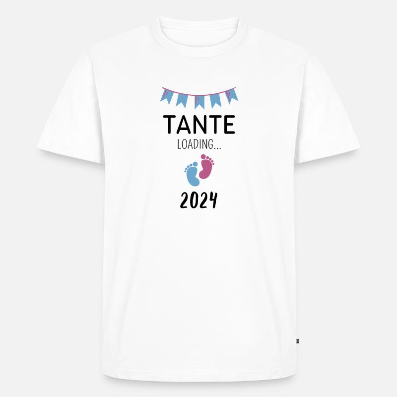 Tante Loading... 2024 - Männer Premium Bio T-Shirt - Weiß