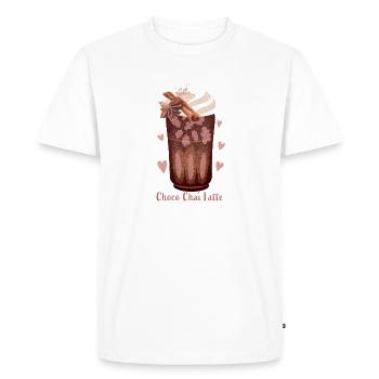 Choco Chai Latte - T-shirt Premium bio Homme - blanc - Devant - Nico (187cm)