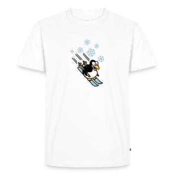 pinguin_ski_022011_h_3c - T-shirt Premium bio Homme - blanc - Devant - Nico (187cm)