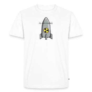 rocket - Men's Premium Organic T-Shirt - white - Front - Nico (187cm)